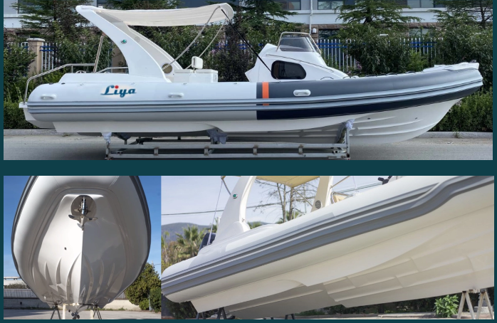 Liya Semi Rigid Boat 27 Feet Cabin Rib Boat step-lined hull